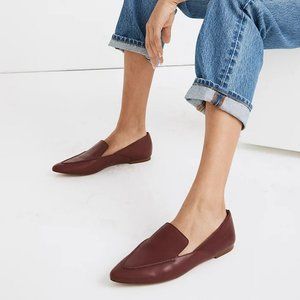Madewell Frances Skimmer in Leather, sold out, in Pinot Noir